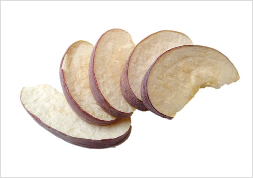 Rodajas de manzana liofilizadas