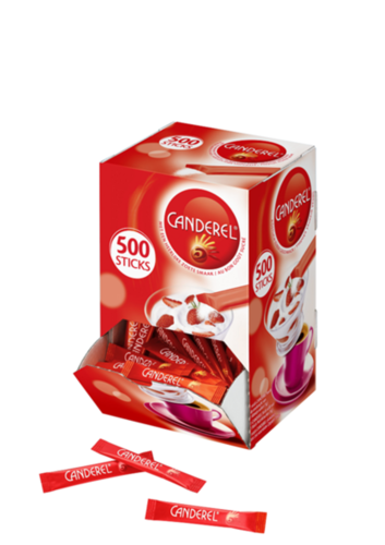 Canderel sprinkling nuts box with 500 sticks