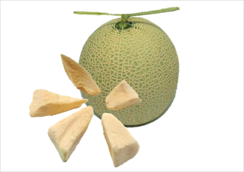 Japanse meloen gevriesdroogd in partjes