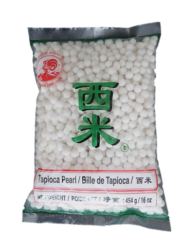 Tapioka-Perlen, weiß, groß